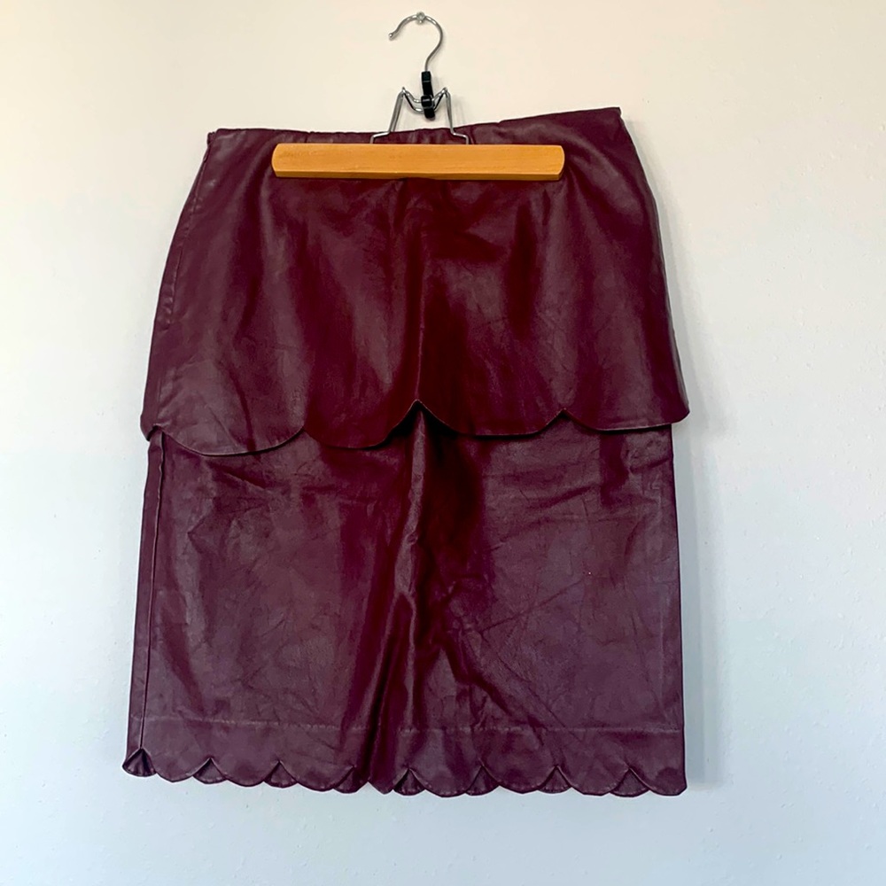 Faux Leather Pencil Skirt